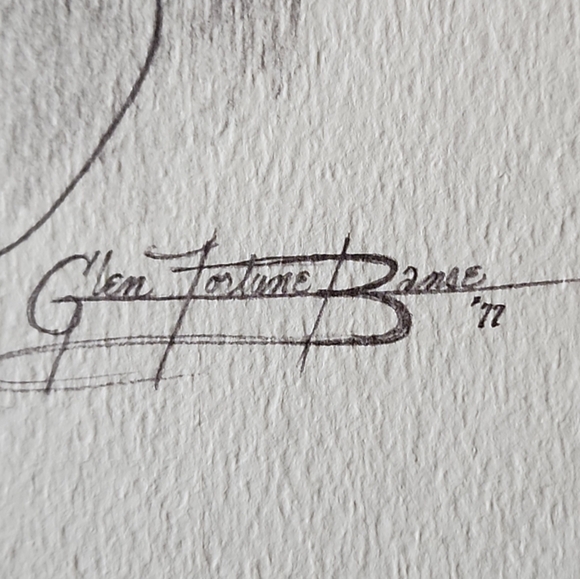 Rare '77 Elvis Presley 5 image Signed &Sketch by Glen Fortune Banse +mount/frame - Picture 12 of 16